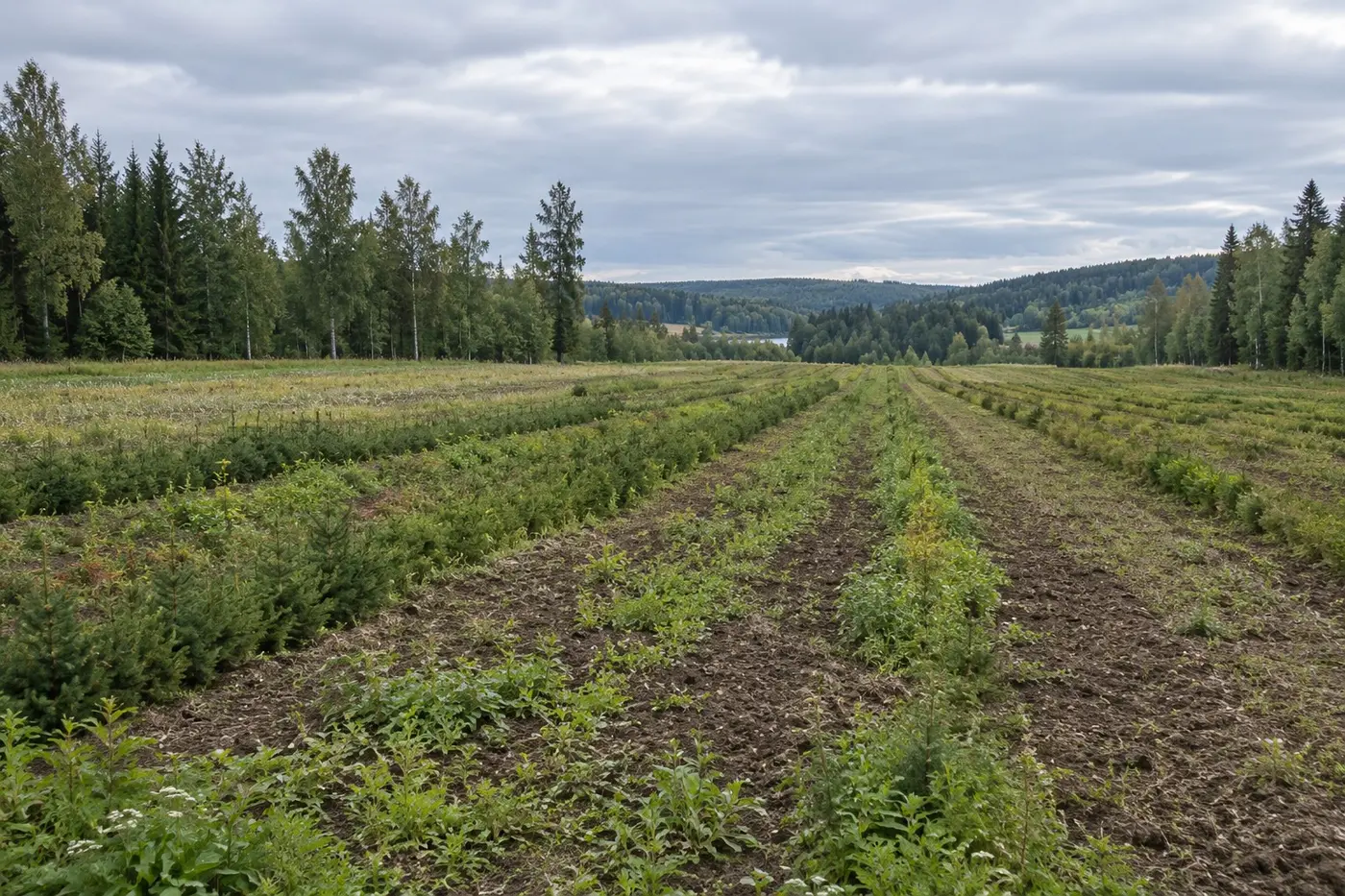 Field at a former forest tree nursery in Värmland